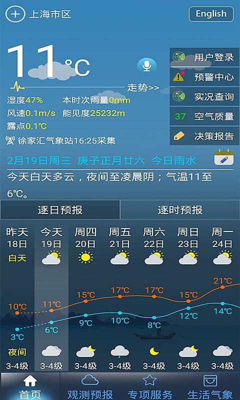 上海天气预报安卓版 V1.0